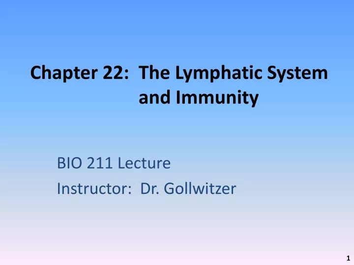 chapter 22 the lymphatic system and immunity