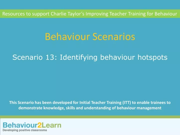 behaviour scenarios