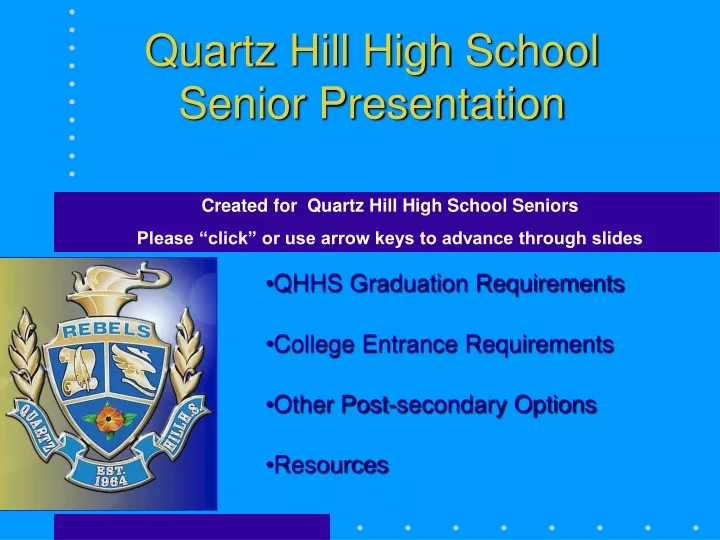 quartz hill high school senior presentation