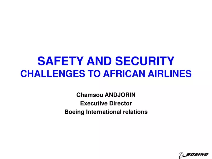 safety and security challenges to african airlines