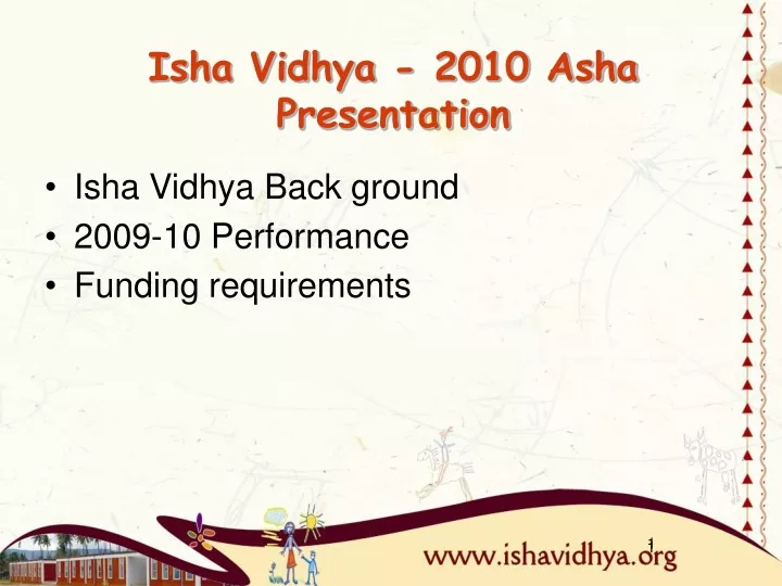 isha vidhya 2010 asha presentation