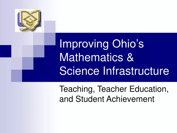 improving ohio s mathematics science infrastructure