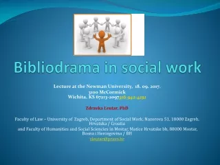Bibliodrama in social  work