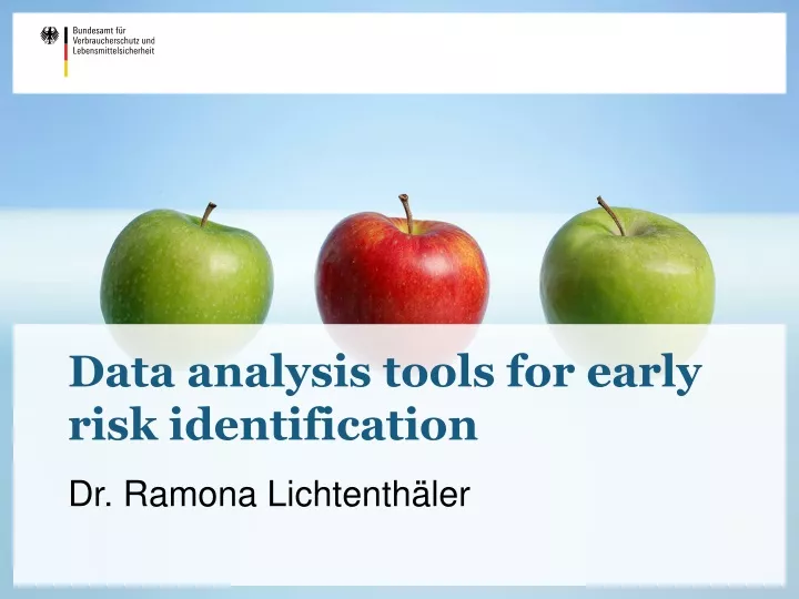 data analysis tools for early risk identification