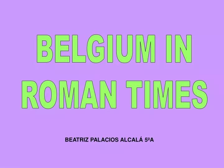 belgium in roman times