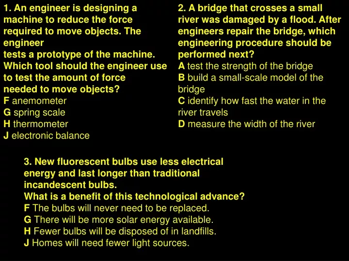 1 an engineer is designing a machine to reduce