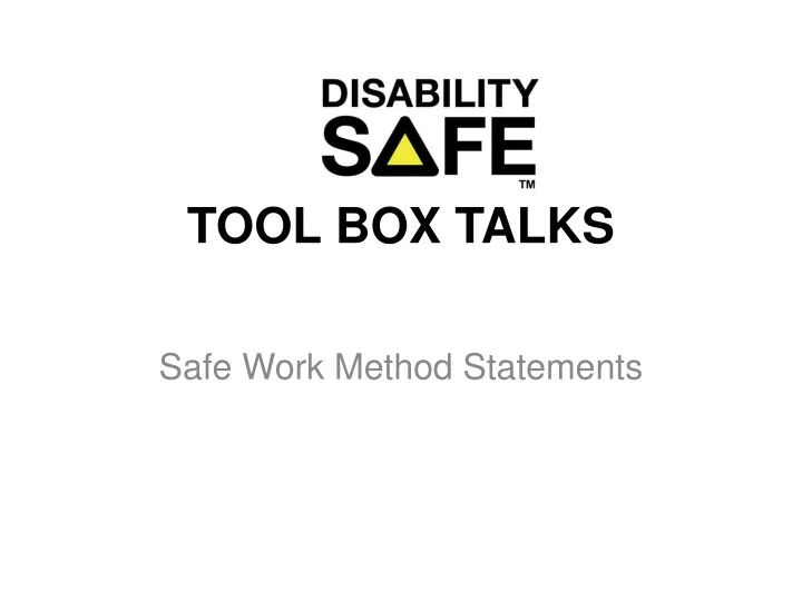tool box talks