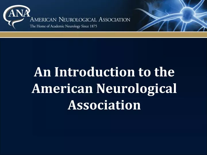 an introduction to the american neurological