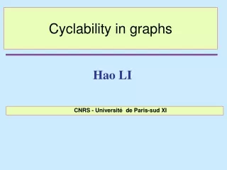 Cyclability in graphs