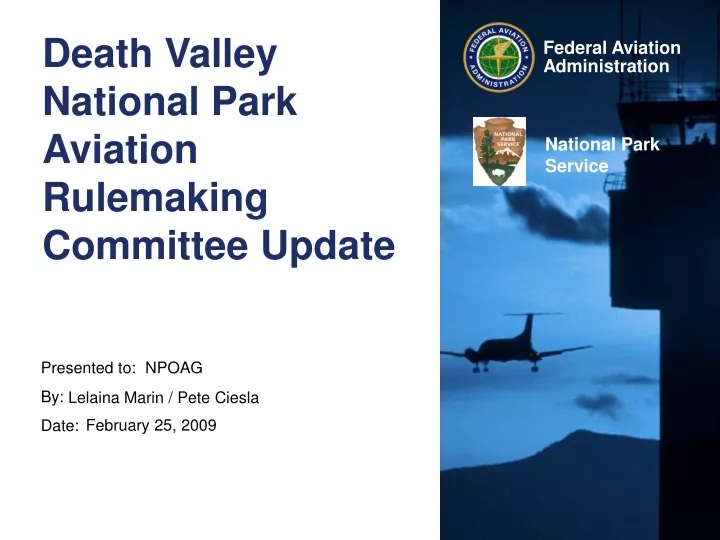 death valley national park aviation rulemaking committee update