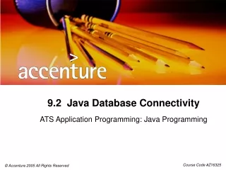 9.2  Java Database Connectivity