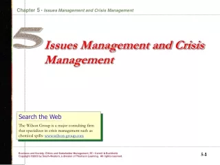 Issues Management and Crisis Management