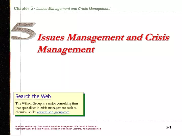 issues management and crisis management