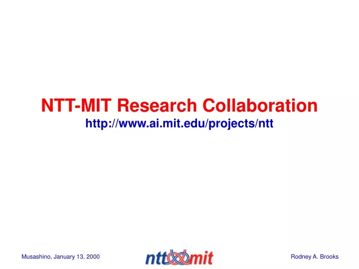 ntt mit research collaboration http www ai mit edu projects ntt