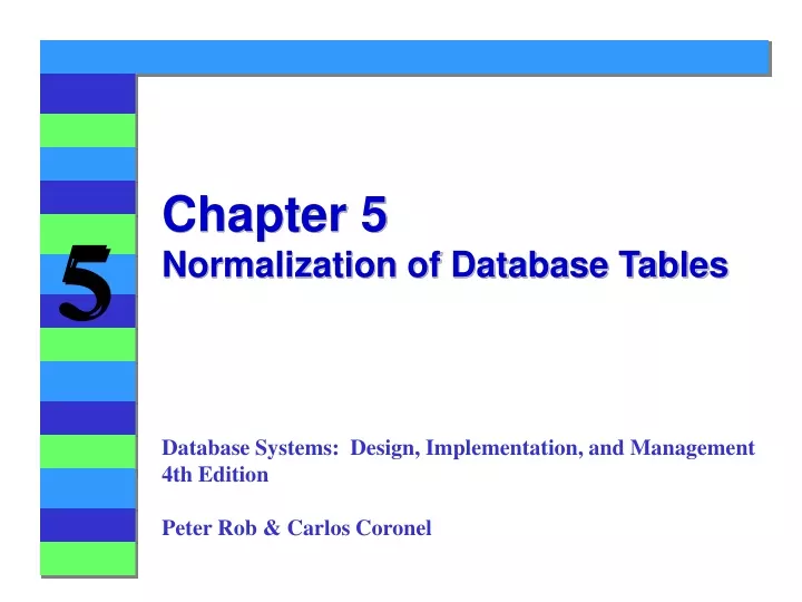 chapter 5 normalization of database tables