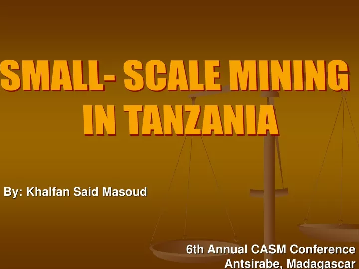 small scale mining in tanzania