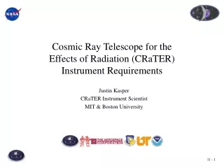 Cosmic Ray Telescope for the  Effects of Radiation (CRaTER)  Instrument Requirements