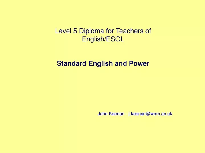 level 5 diploma for teachers of english esol
