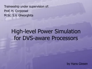 High-level Power Simulation for DVS-aware Processors
