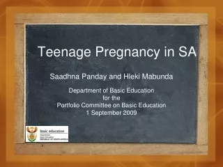 Teenage Pregnancy in SA