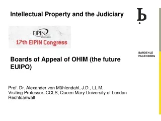Intellectual Property and the Judiciary Boards of Appeal of OHIM (the future EUIPO)