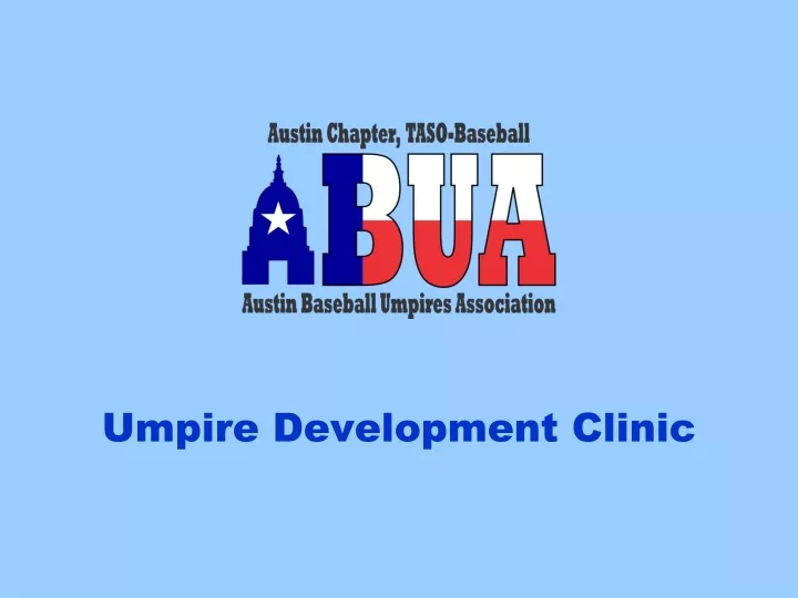 umpire development clinic