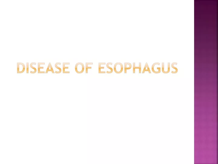 disease of esophagus