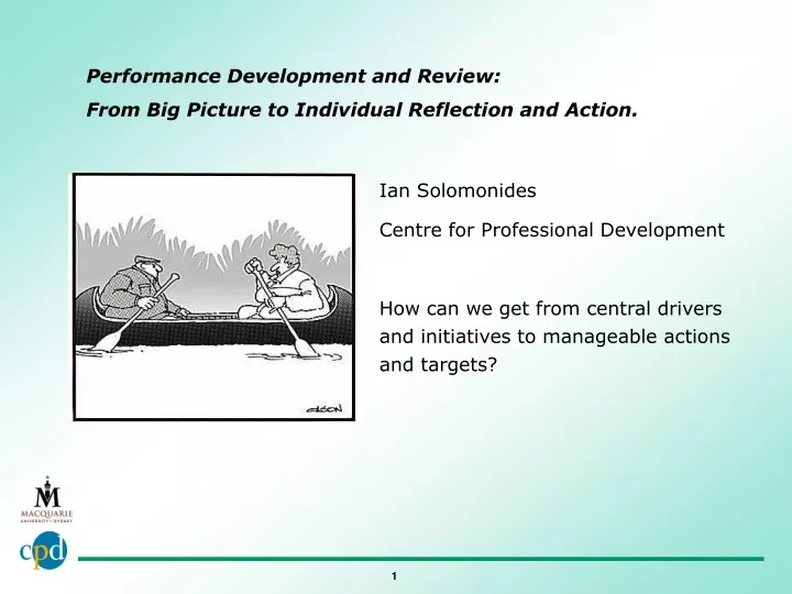 performance development and review from