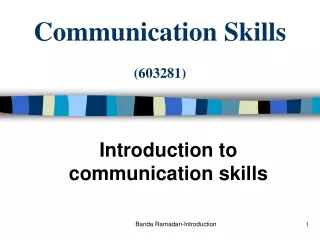 Communication Skills (603281)