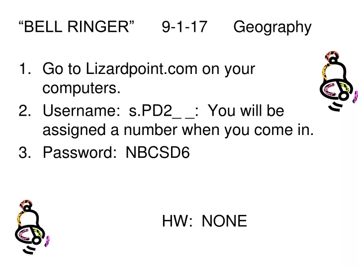 bell ringer 9 1 17 geography go to lizardpoint