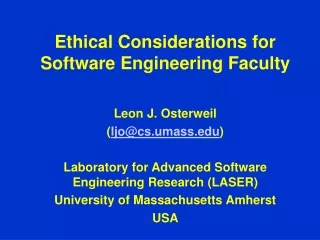 Ethical Considerations for Software Engineering Faculty