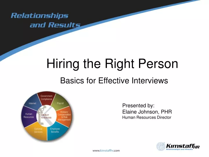 hiring the right person basics for effective interviews