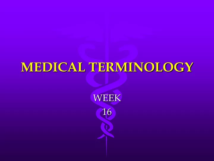 medical terminology