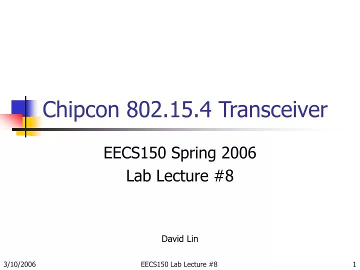 chipcon 802 15 4 transceiver