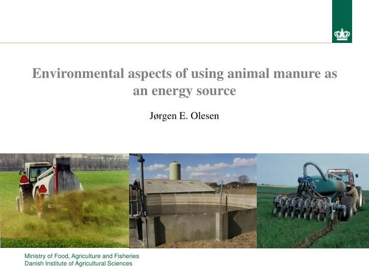 environmental aspects of using animal manure as an energy source