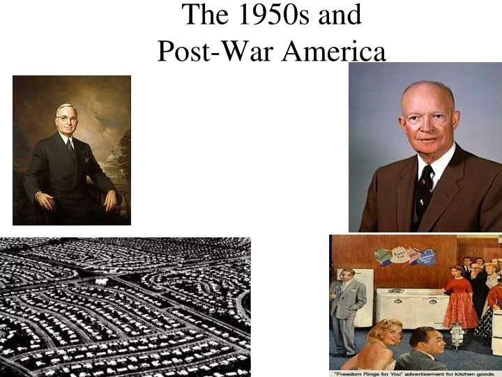 the 1950s and post war america
