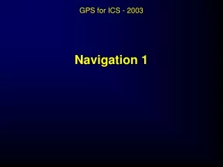 Navigation 1