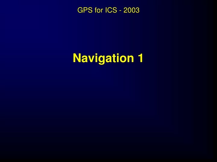 navigation 1