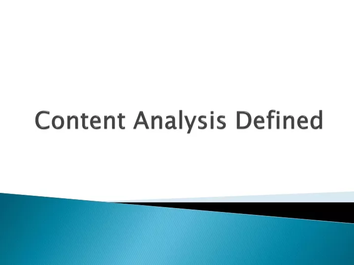 content analysis defined