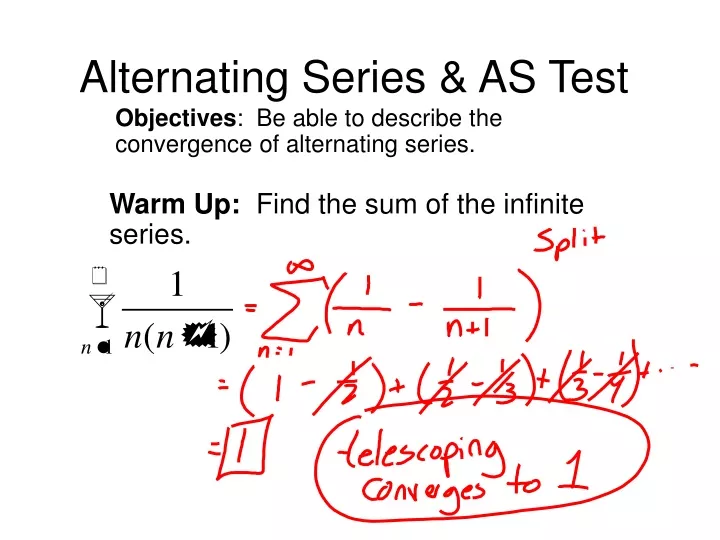 alternating series as test