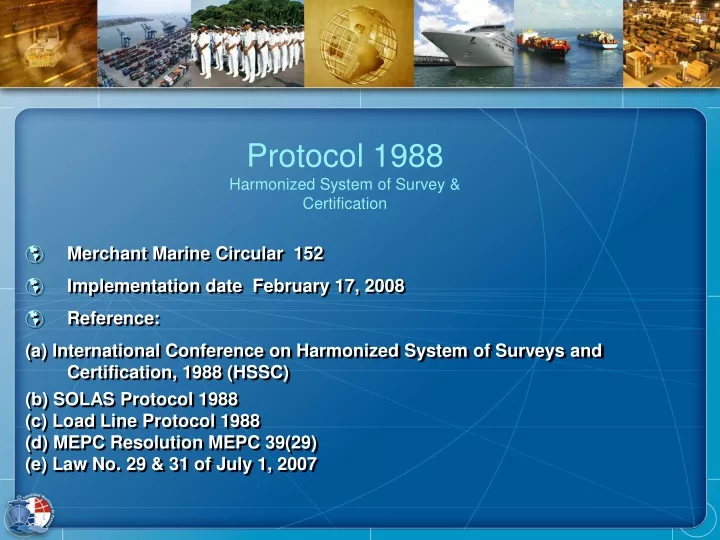 protocol 1988 harmonized system of survey