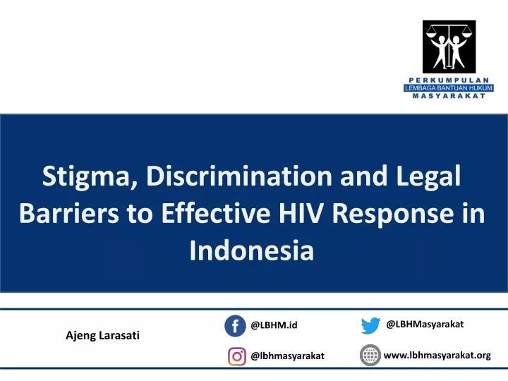stigma discrimination and legal barriers