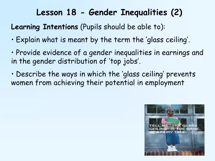 lesson 18 gender inequalities 2
