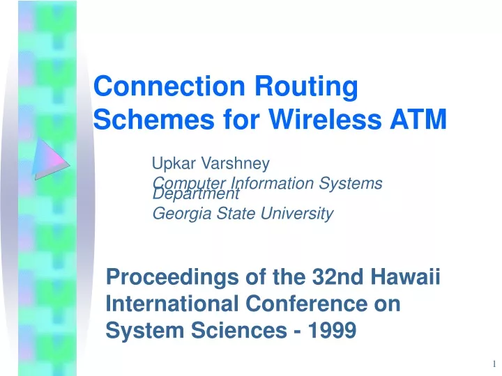 connection routing schemes for wireless atm