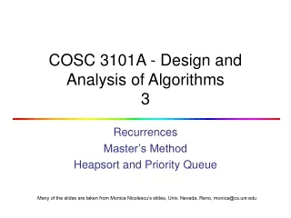 COSC 3101A - Design and Analysis of Algorithms 3