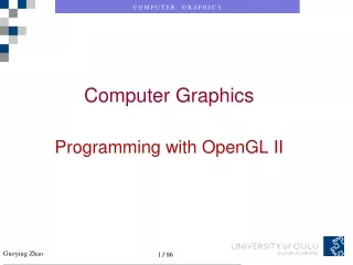 Computer Graphics Programming with OpenGL II