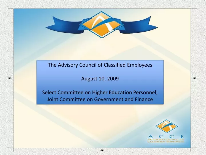 the advisory council of classified employees