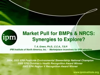 Market Pull for BMPs &amp; NRCS: Synergies to Explore?