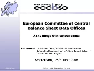 European Committee of Central Balance Sheet Data Offices XBRL filings with central banks