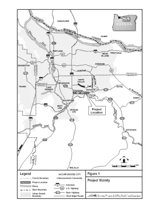 Photo 2.  Rock Cr./Hwy 212/224 Bridge. Constricted wildlife passage area due to steep banks.